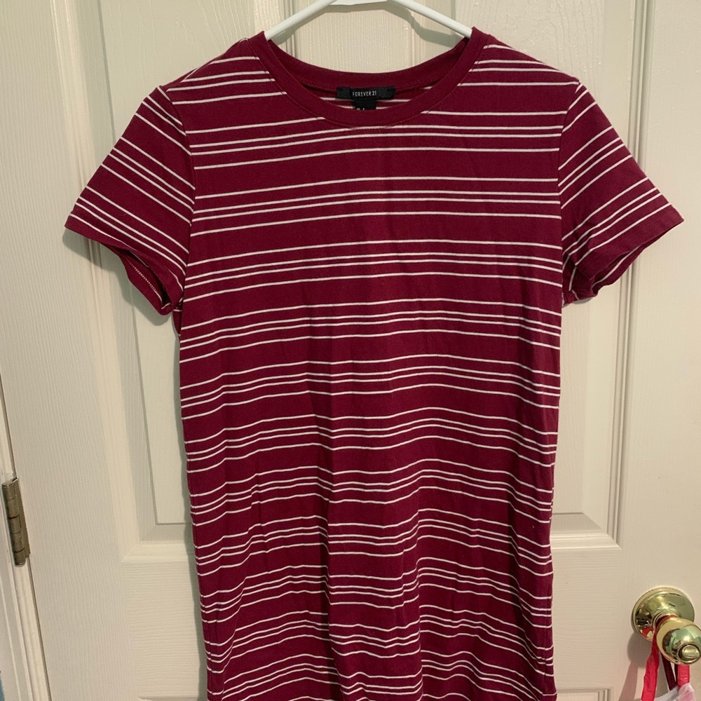 Striped Red Tshirt Dress